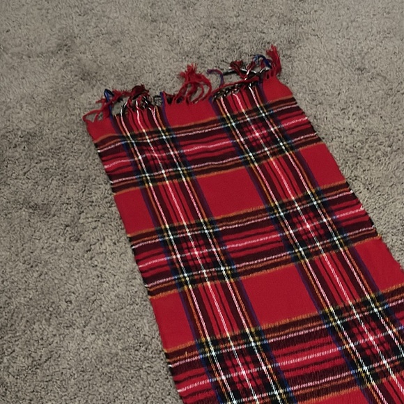 Gently Used Scarf-Gorgeous Red/Blue/Black Plaid-Twisted Fringe-12x65 - Picture 6 of 13